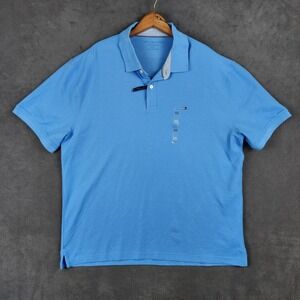Tommy Hilfiger Polo Shirt Mens XXL Blue Regular Fit Short Sleeve 78J9742 NEW